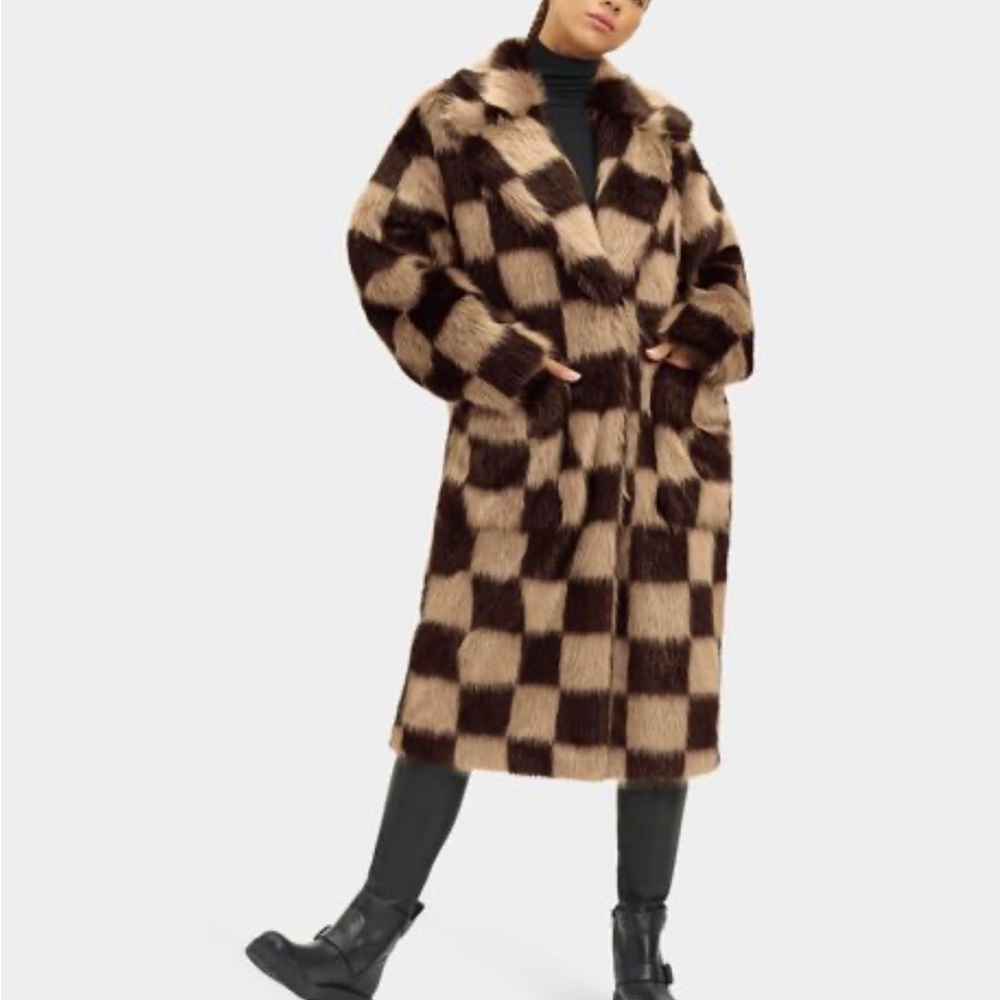 UGG AVALINE FUAX FUR COAT